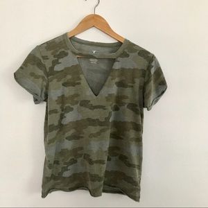 Camo Short Sleeve Top